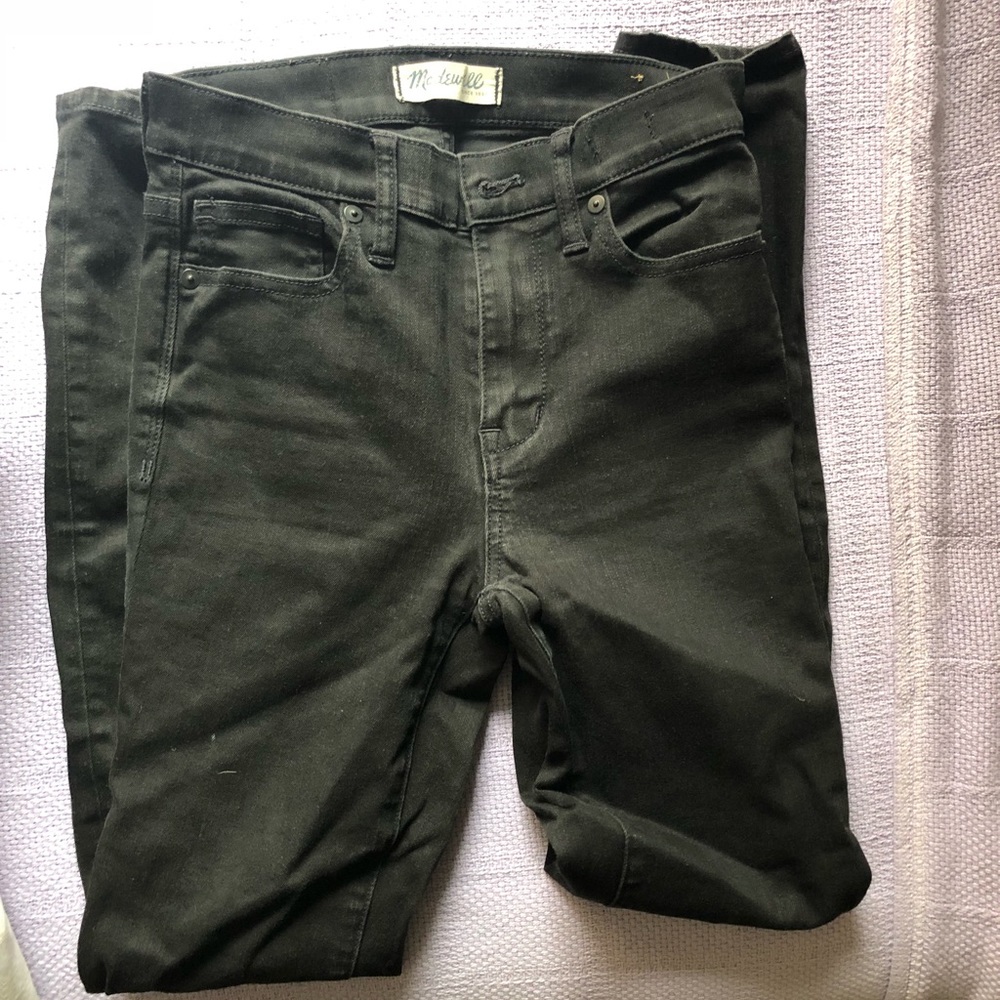 MADEWELL HIGH RISER SKINNY BLACK FROST SIZE 24